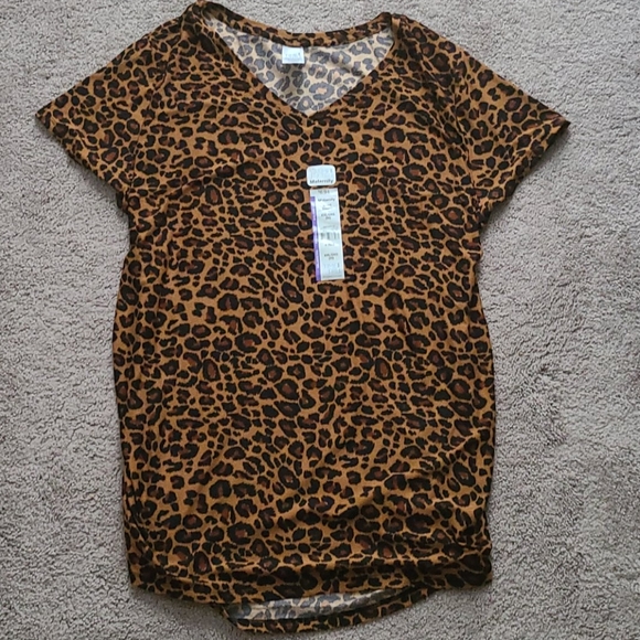 Time and Tru Tops - NWT Time & Tru Maternity Cheetah tee shirt XXL